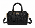 COACH Quilted Embossed Mini Satchel Bag