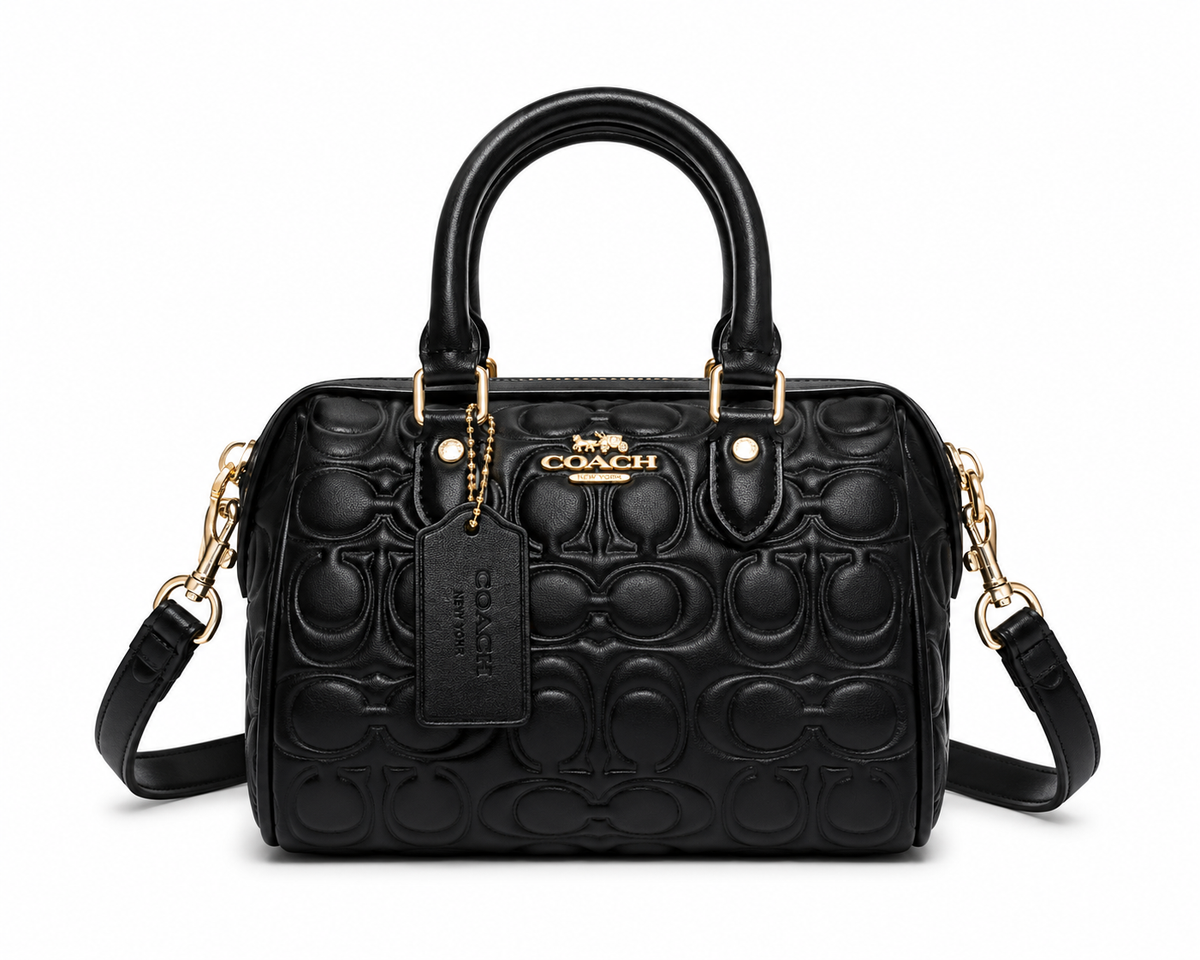 COACH Quilted Embossed Mini Satchel Bag