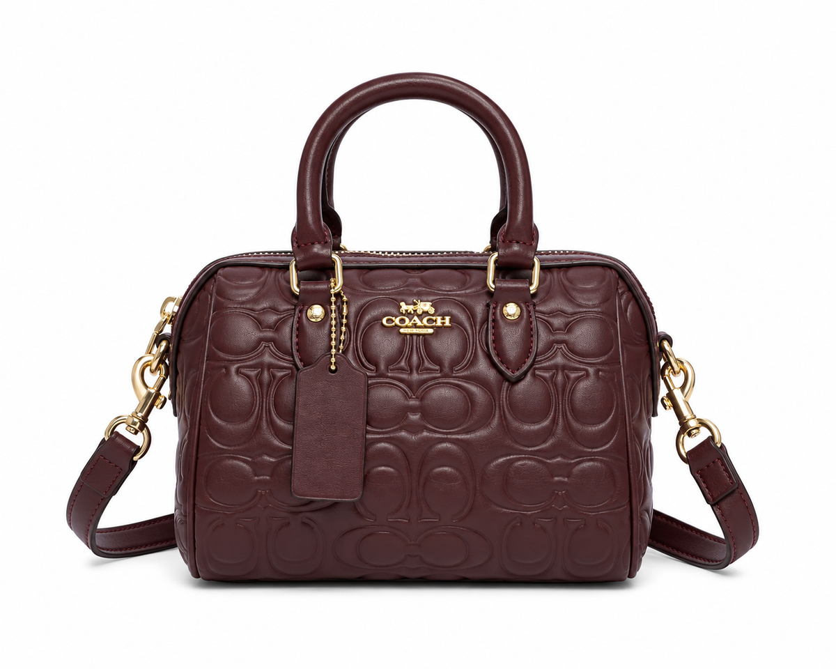 COACH Quilted Embossed Mini Satchel Bag