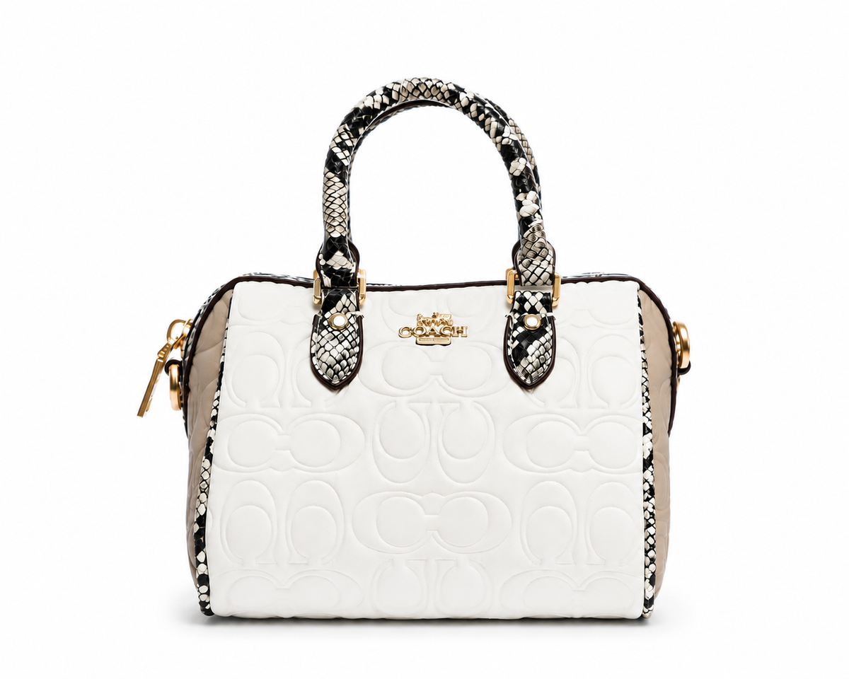 COACH Quilted Embossed Mini Satchel Bag