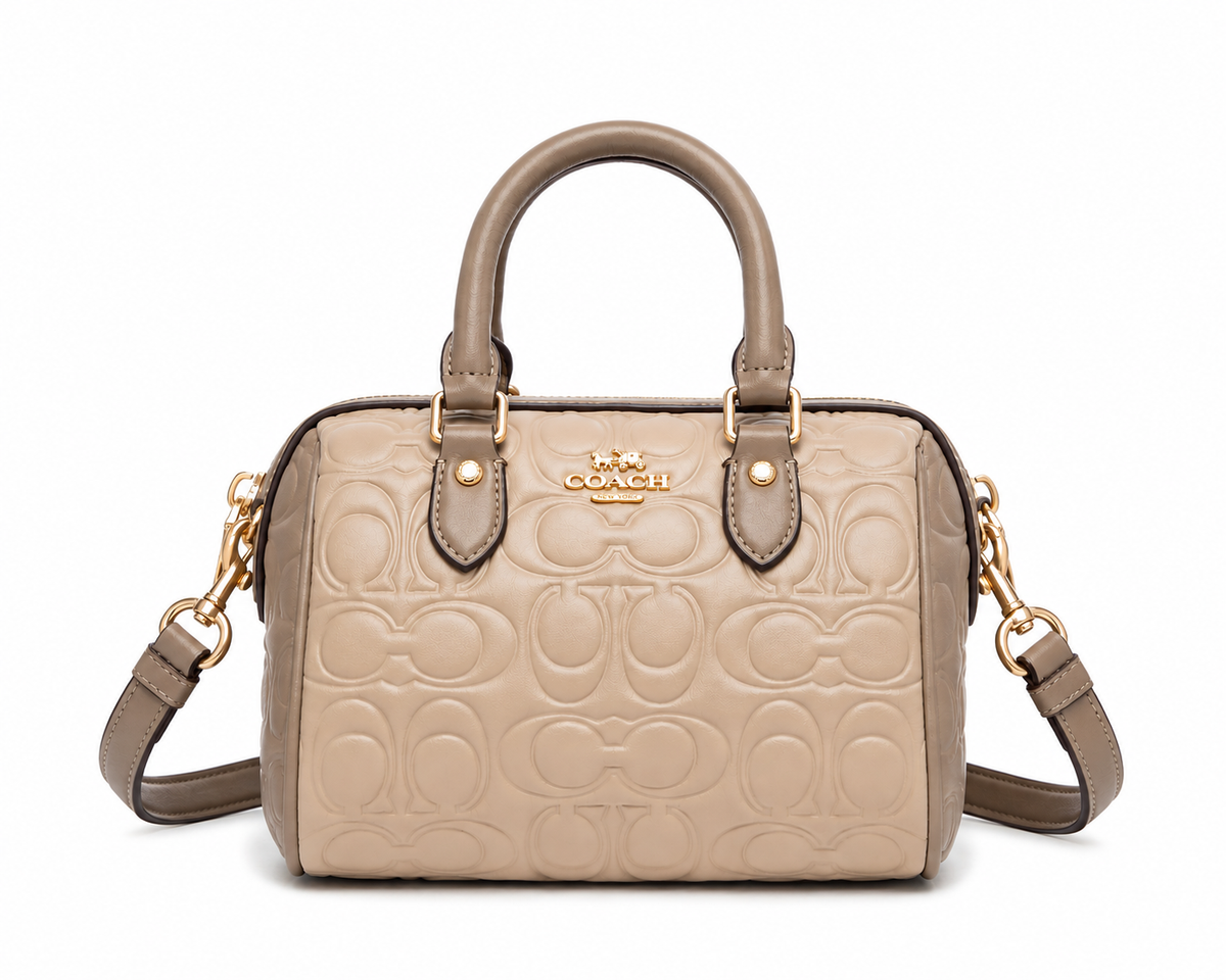 COACH Quilted Embossed Mini Satchel Bag