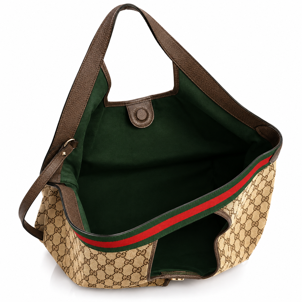 GG Canvas Web Stripe Shoulder Bag