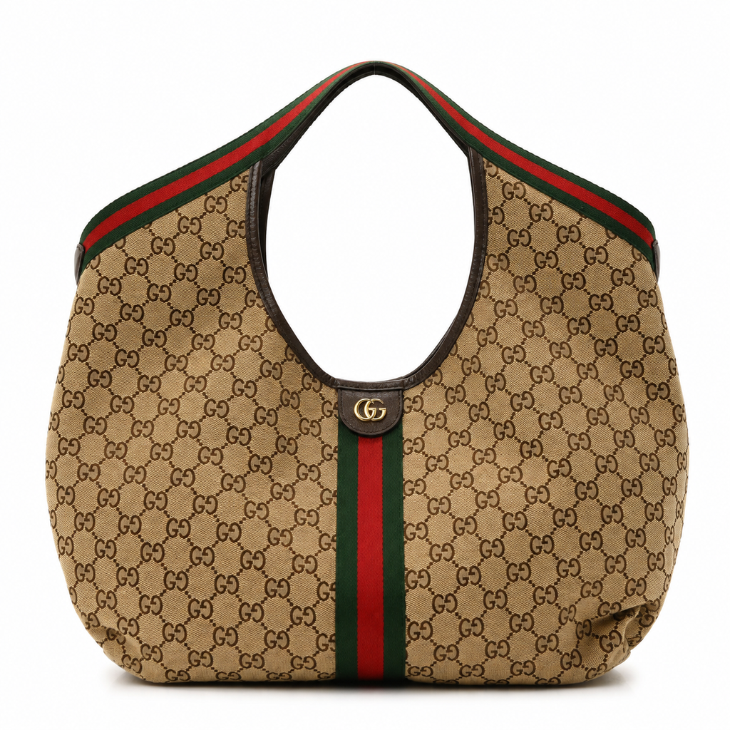 GG Canvas Web Stripe Shoulder Bag