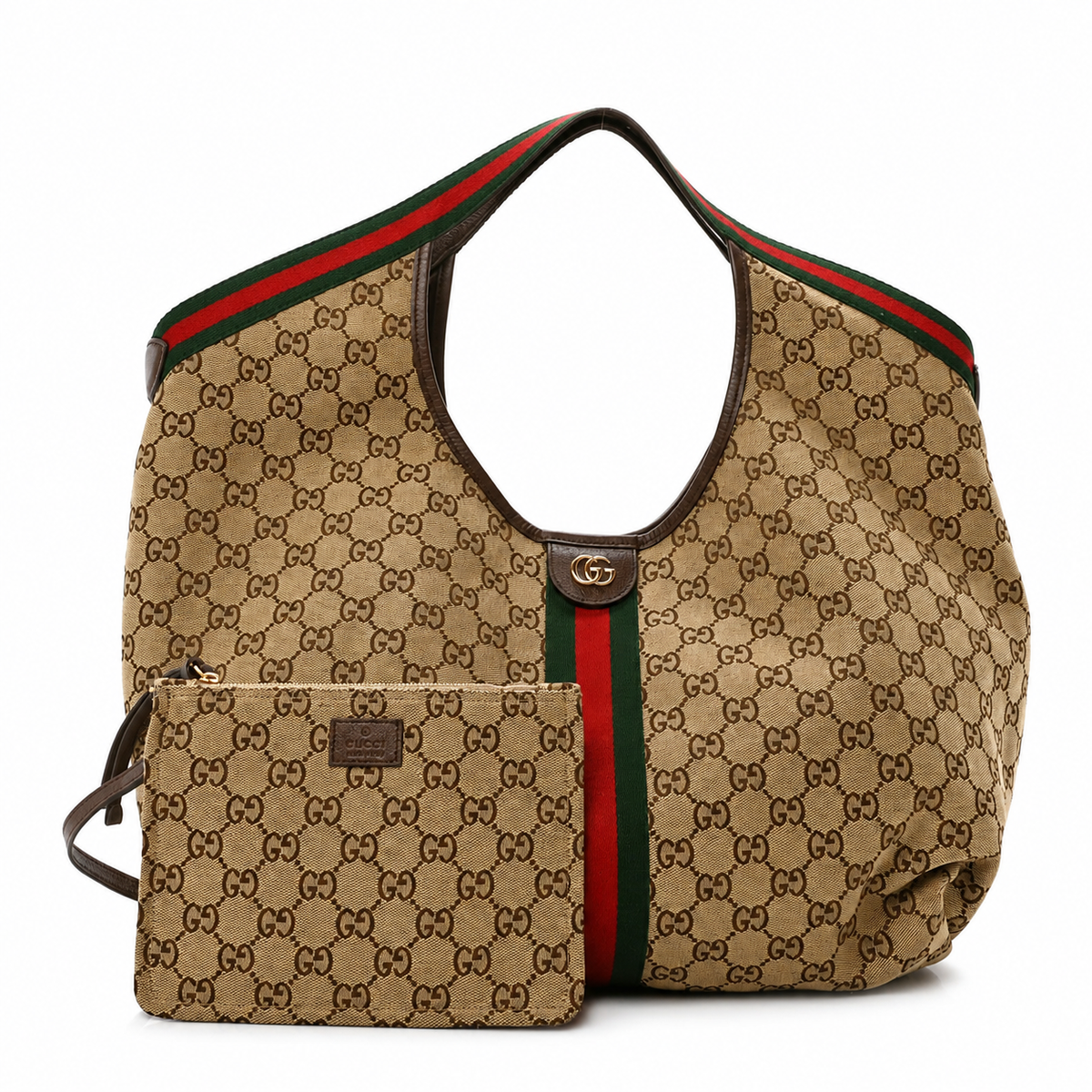 GG Canvas Web Stripe Shoulder Bag