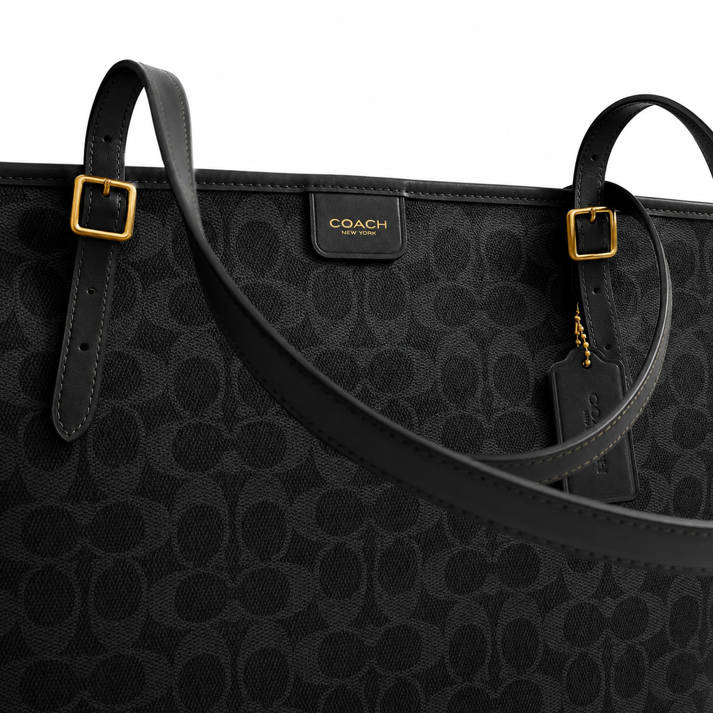 Coach City Tote Bag in Signature Canvas – Black