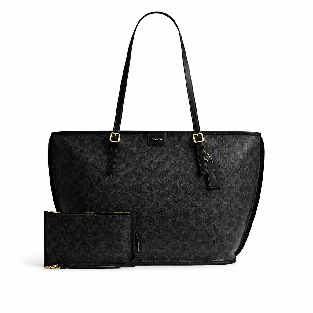 Coach City Tote Bag in Signature Canvas – Black