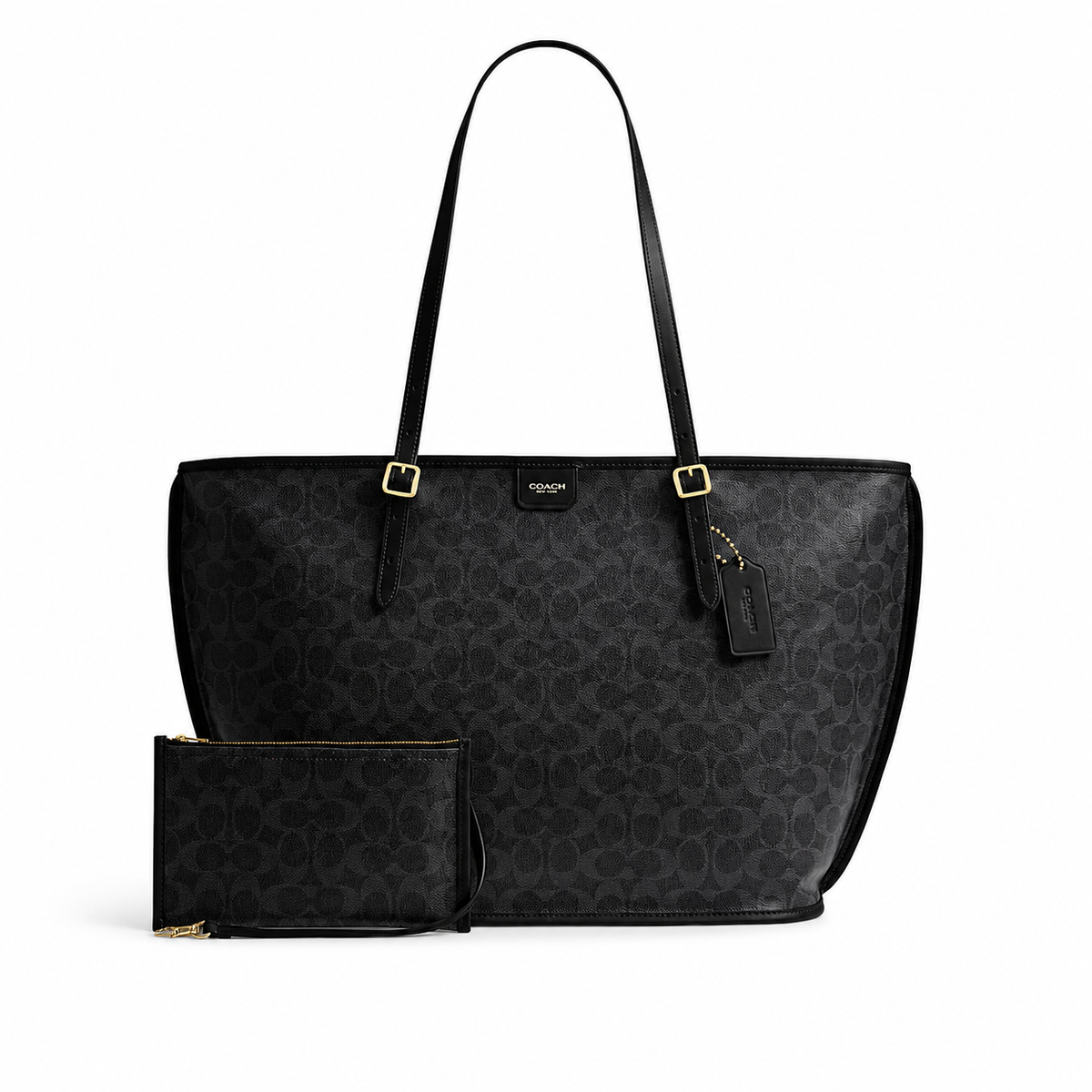 Coach City Tote Bag in Signature Canvas – Black