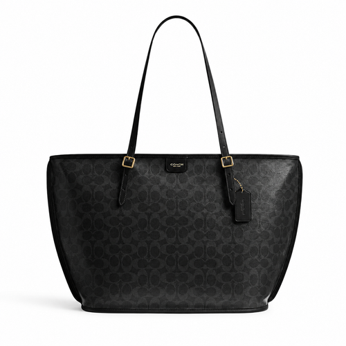 Coach City Tote Bag in Signature Canvas – Black