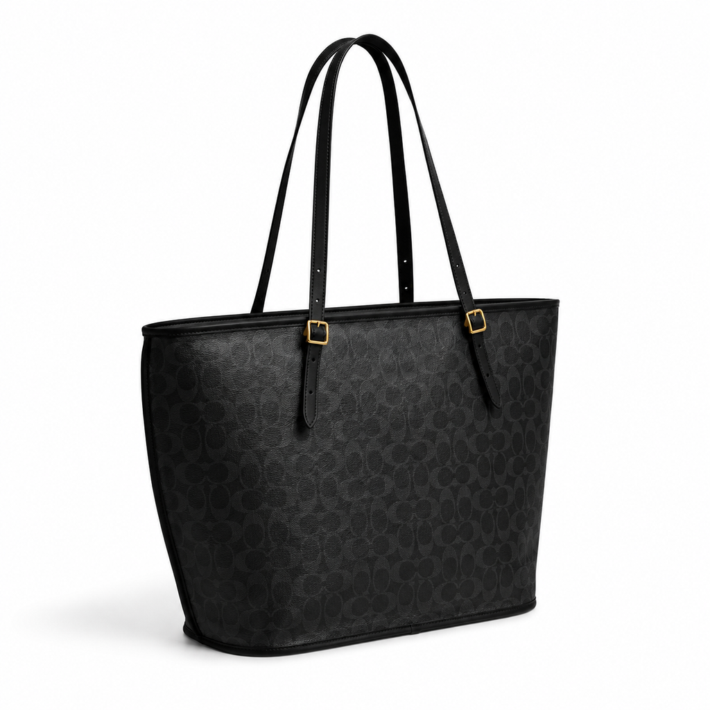 Coach City Tote Bag in Signature Canvas – Black